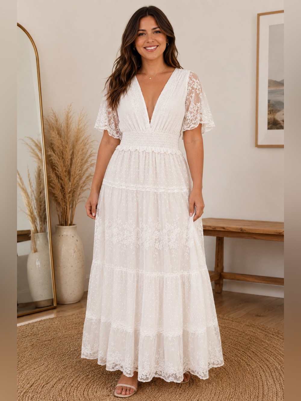 White dress Perfect for bridal, engagement, maternity